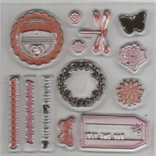 Tampon transparent love pour décoration 13 pièces